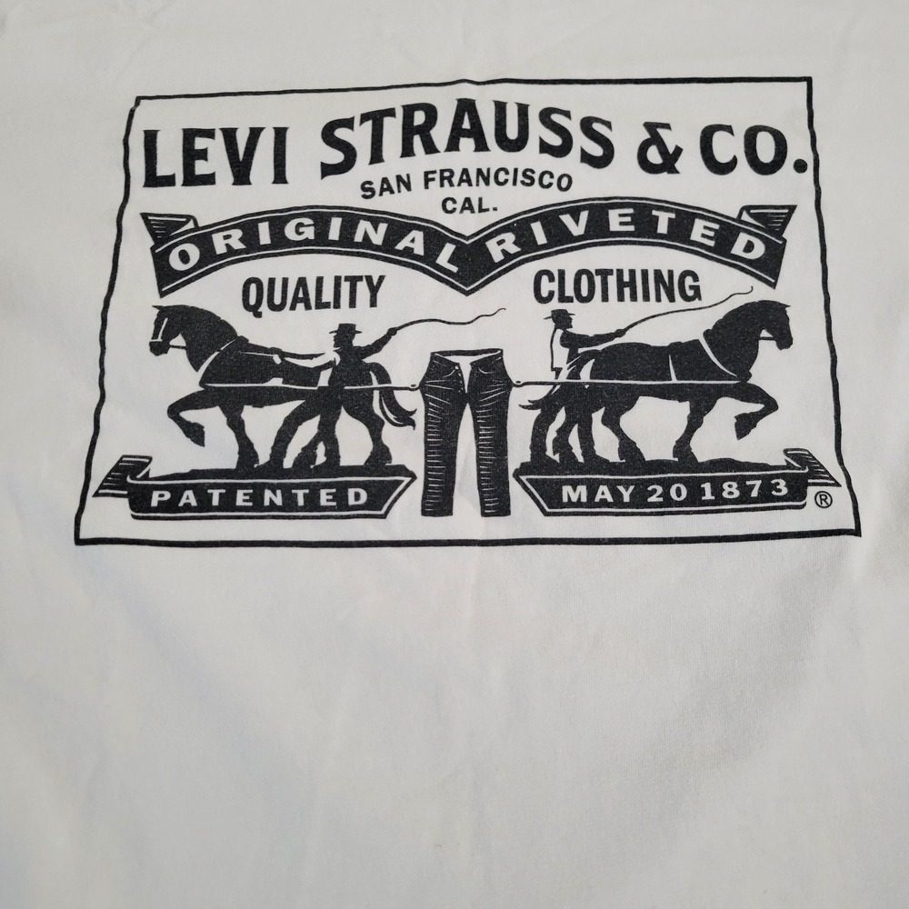 Levi Strauss T-Shirt Tee Size M Short Sleeve Tagless Unisex Graphic 1387 - Picture 2 of 8